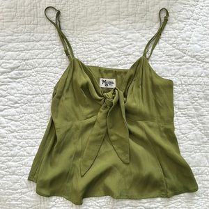 Show Me Your Mumu green tie knot tank